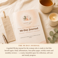 Aloura Life 90-Day Wellbeing Journal digital download closed cover with lifestyle accessories
