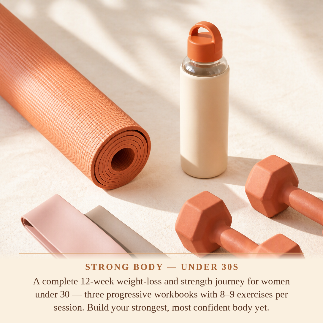 Aloura Life Strong Body Programme Under 30s 12-week workout guide workbook mockup