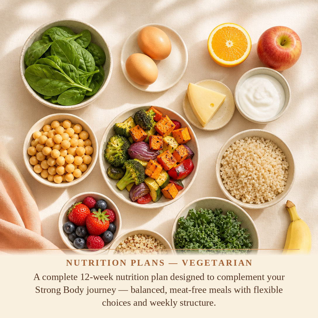 Aloura Life Vegetarian Nutrition Programme 12-week vegetarian meal plan mockup
